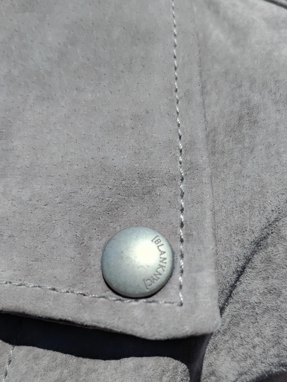 BlankNYC Gray Next Level Leather Suede Moto Biker Jacket Size Medium - Picture 5 of 15